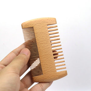Open image in slideshow, Boar Bristle Beard/ Moustache Brush And Comb Set

